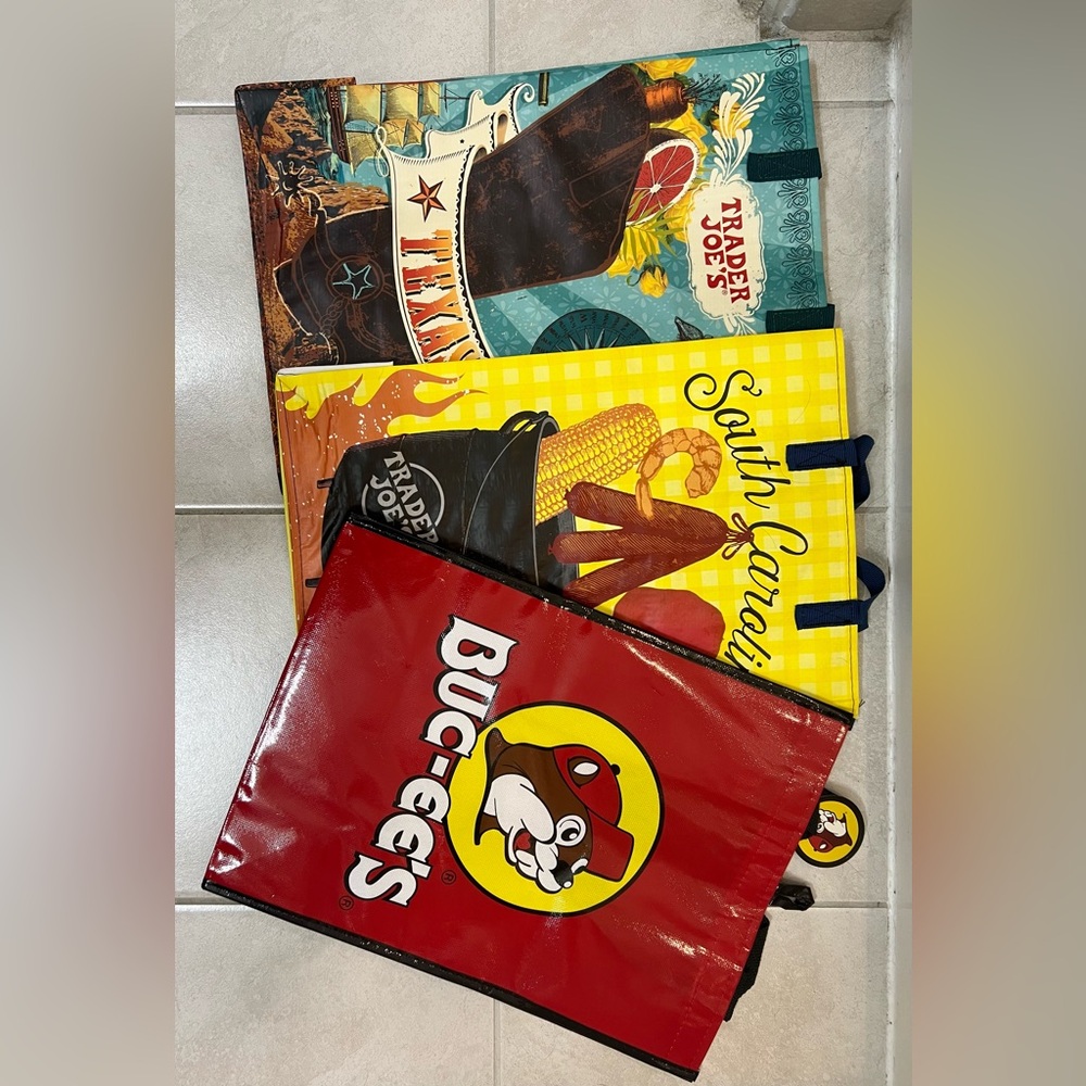 Trader Joe's SC & TX reusable bags Buc-ees reusable bag NWT